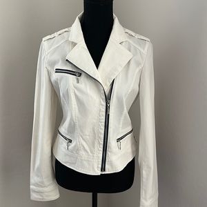 WHBM Moto jacket-cotton with 3% spandex